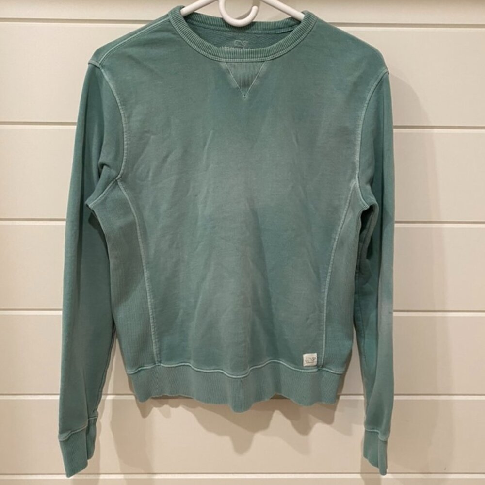 Vineyard Vines Teal Washed Crewneck